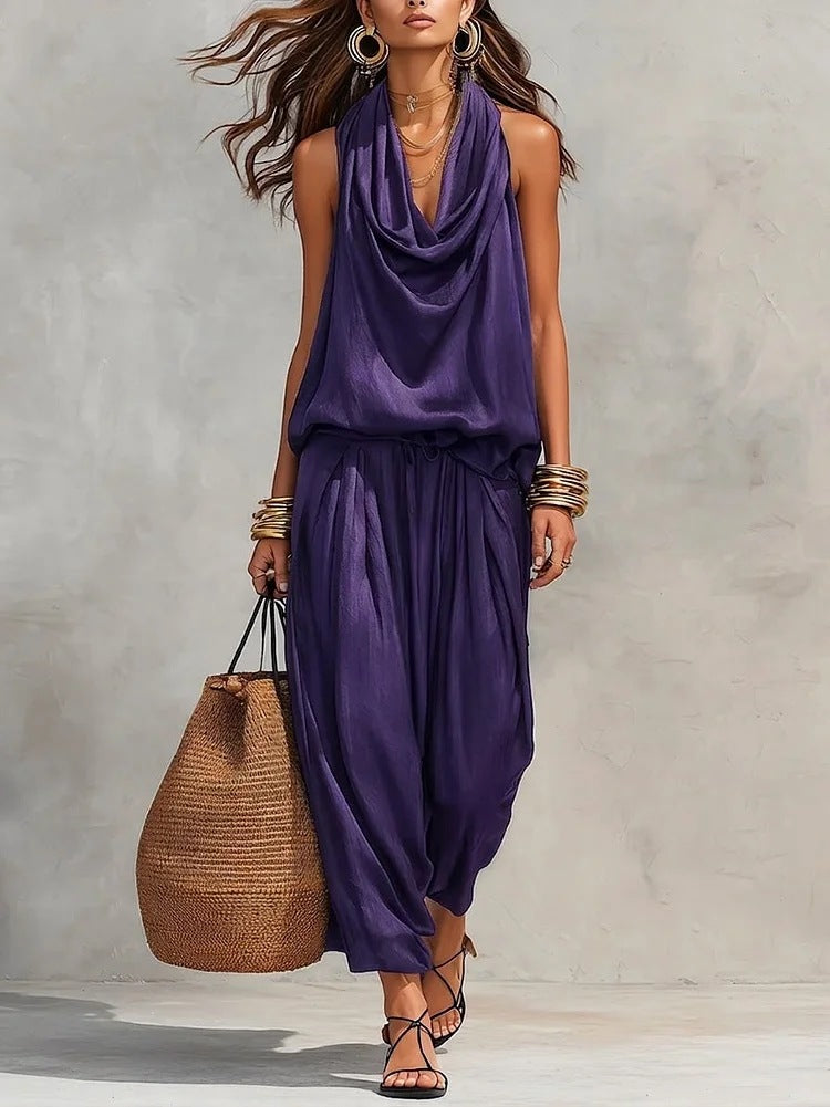 Sannah | Soft Two-Piece Top & Pants Set