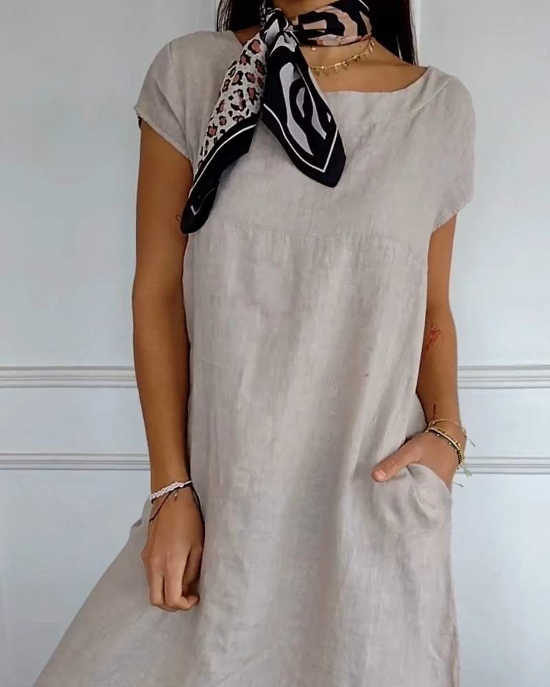 Nina | Relaxed Cotton A-Line Dress