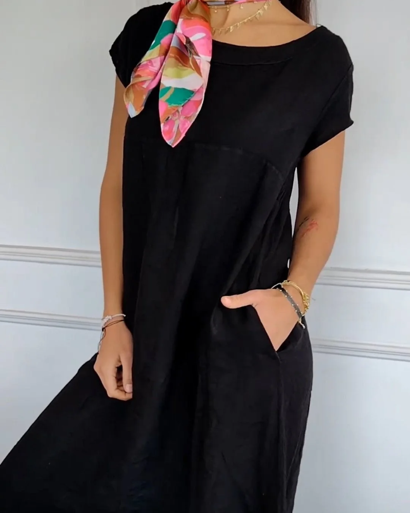 Nina | Relaxed Cotton A-Line Dress