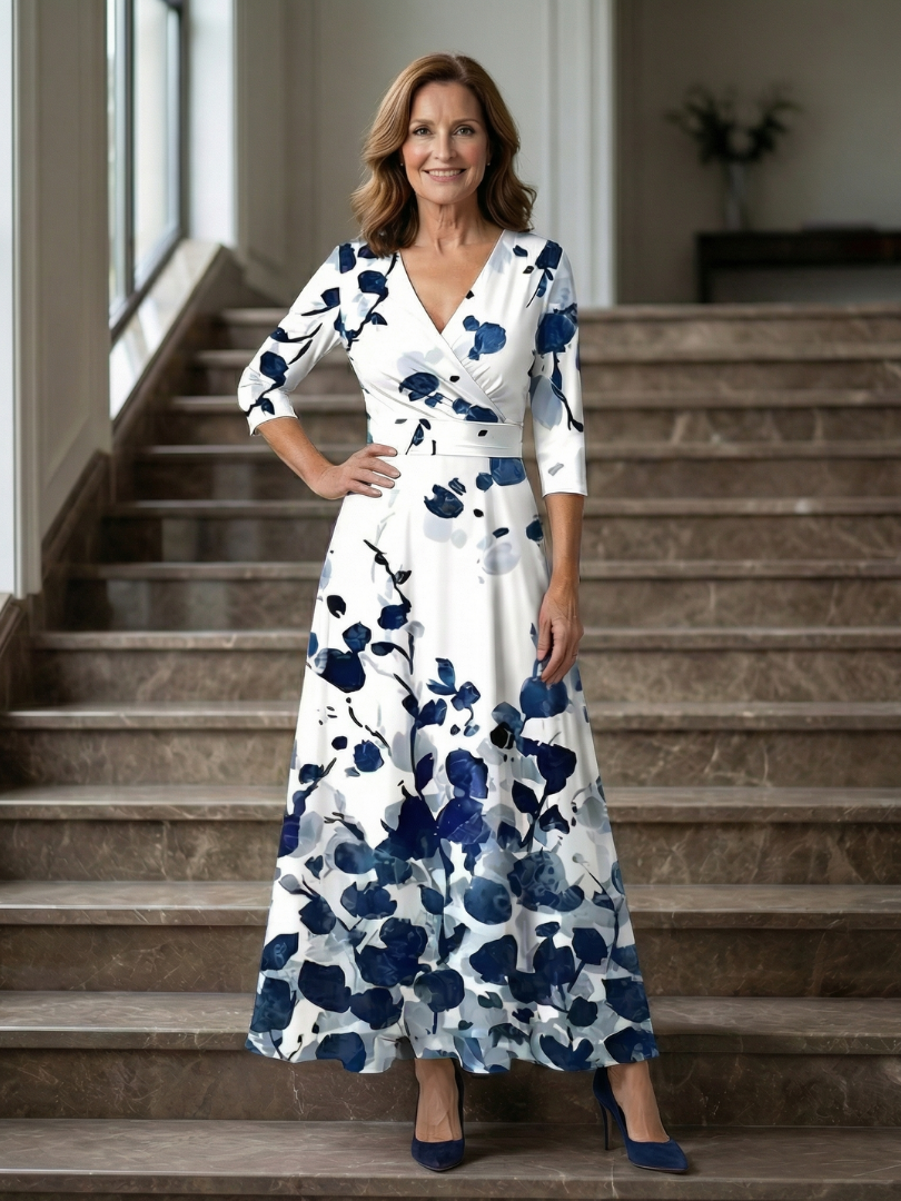 Rosalie | Cross Wrap Midi Dress