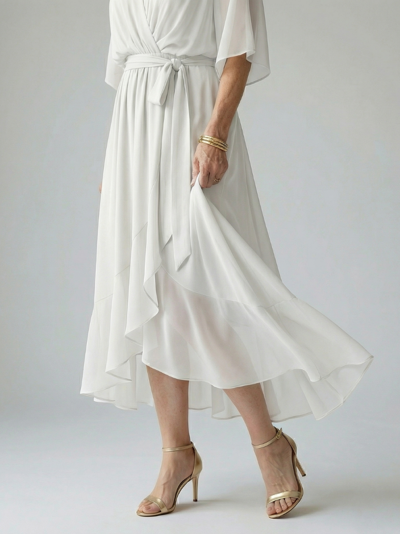 Océane | Light Drape Midi Dress