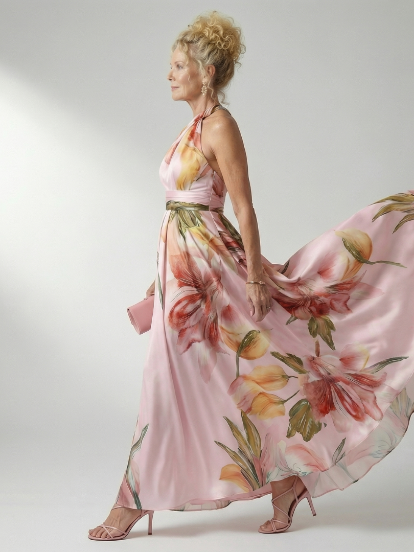 Isabelle | Light Floral Maxi Dress