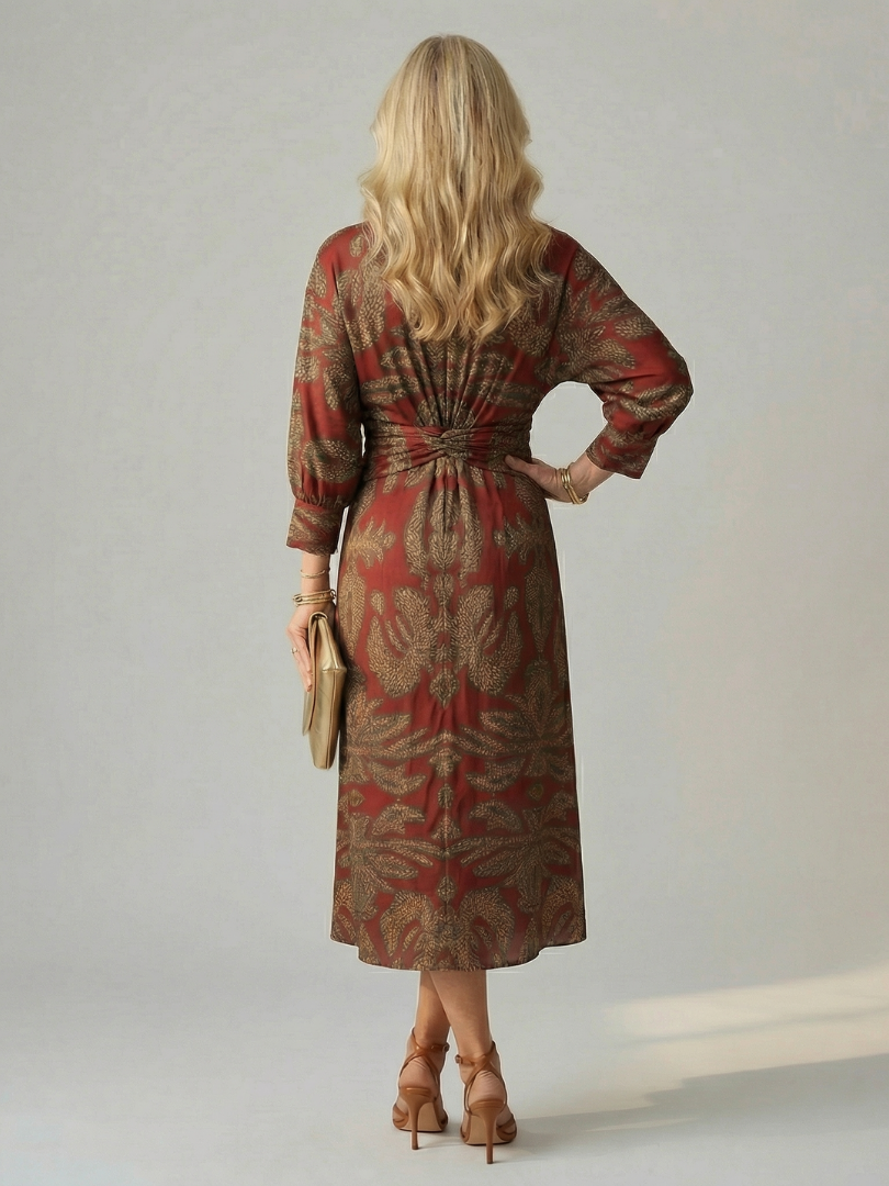 Amélie | Natural Wrap Midi Dress