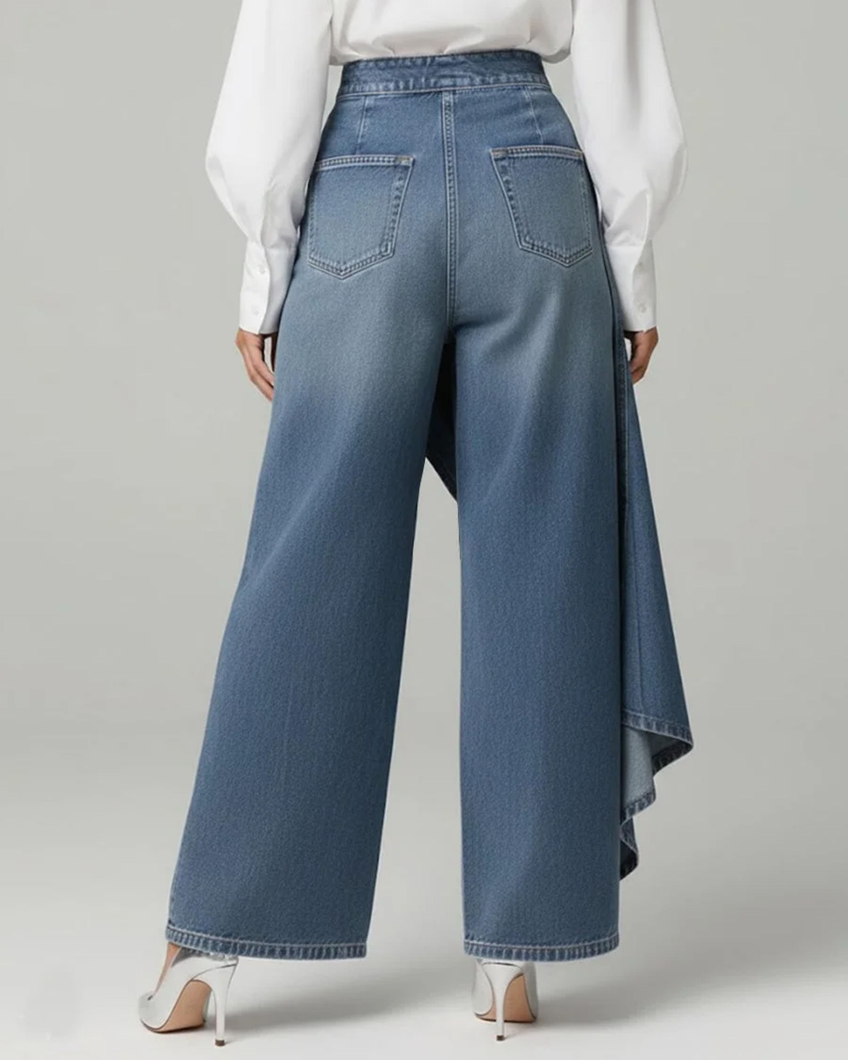 Luna | Crossover Denim Pants