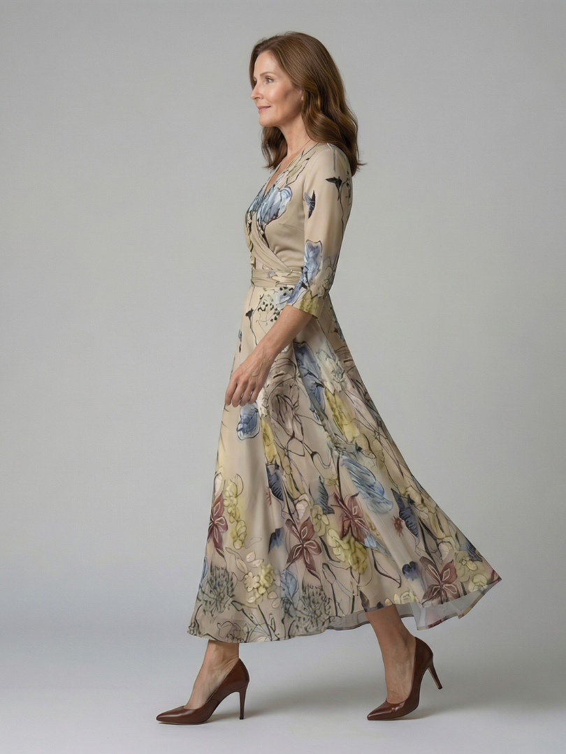 Rosalie | Cross Wrap Midi Dress