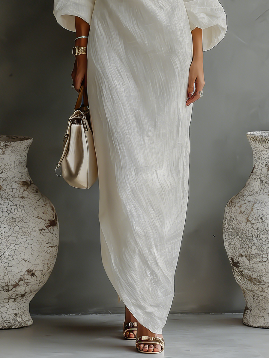 Puseletso | Off-Shoulder Linen Maxi Dress