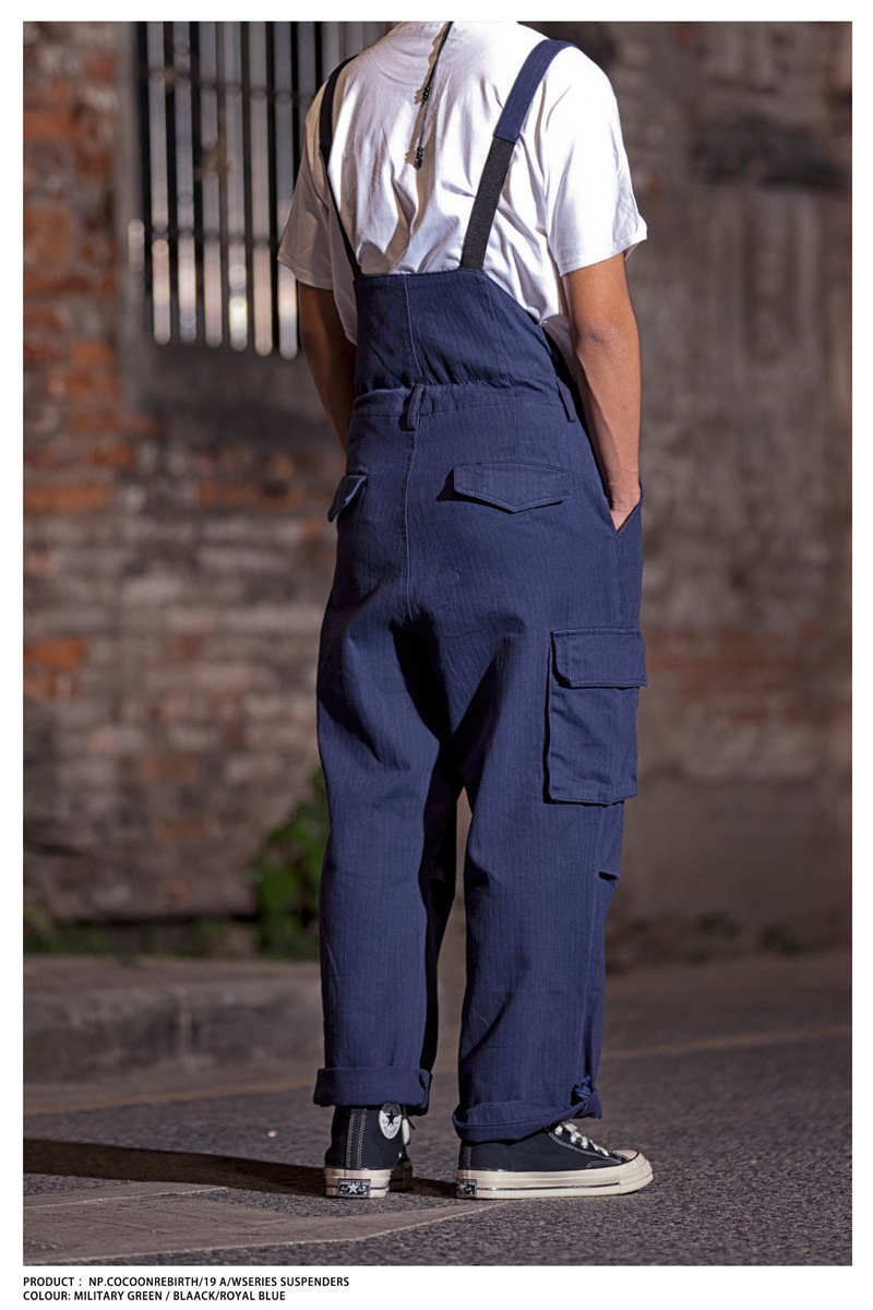 Nompucuko | Retro Loose Cotton Overalls
