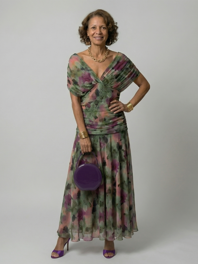 Aurelia | Off Shoulder Flow Midi Dress