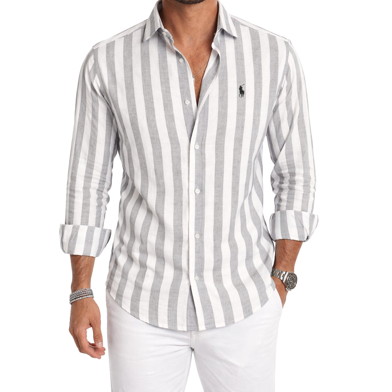 Ahaz | Striped Casual Shirt, Nine Colors