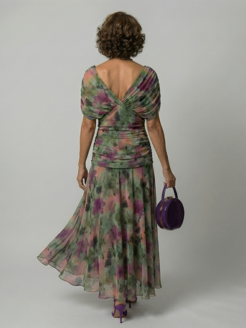 Aurelia | Off Shoulder Flow Midi Dress