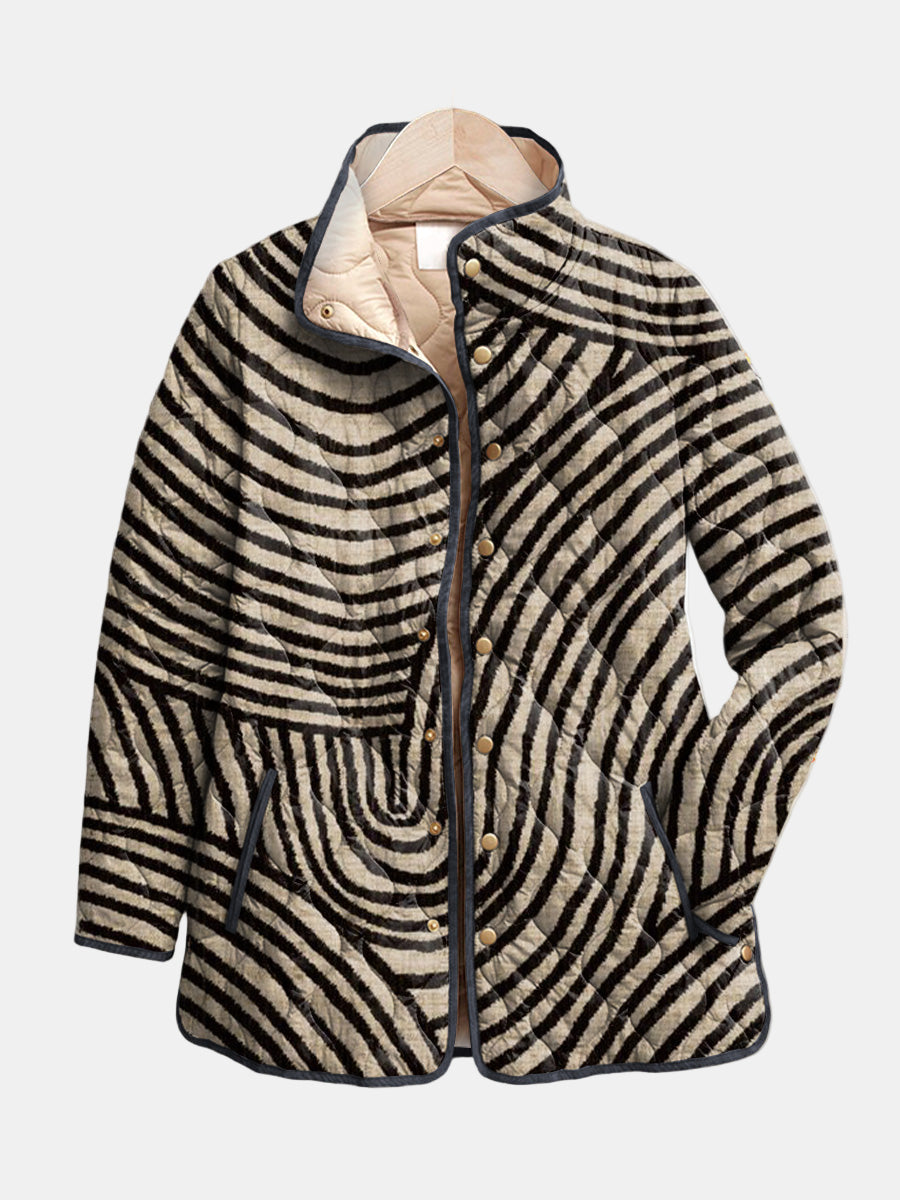 Anaïs | Hand-Drawn Circle Quilted Jacket