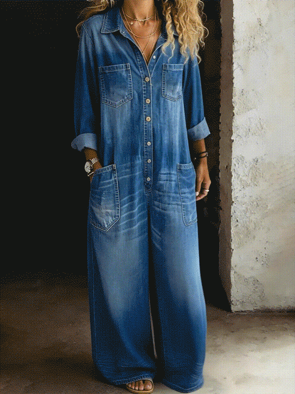 Margot | Soft Denim Jumpsuit