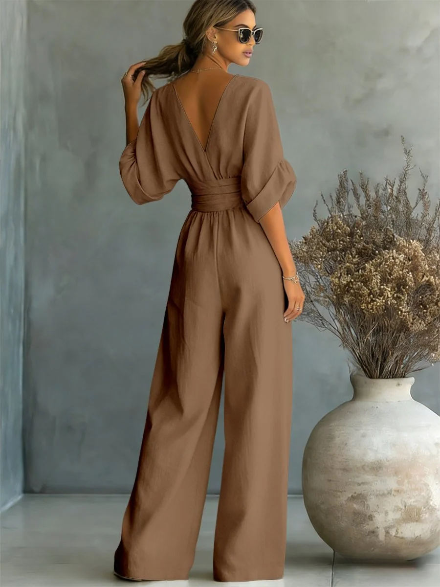 Nokwezisa | Essential V-Neck Jumpsuit