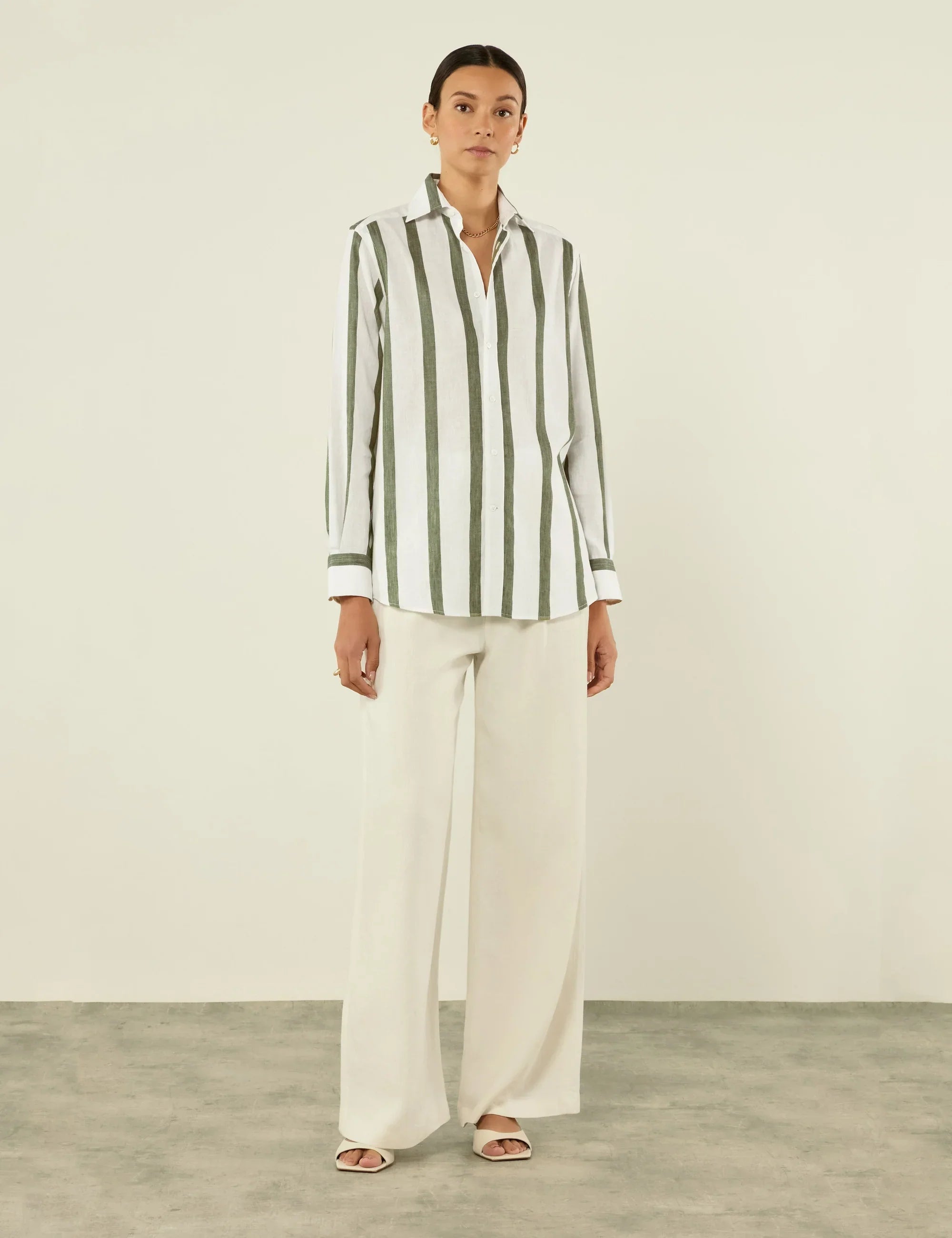 Nontokozo | Linen Cotton Stripe Shirt