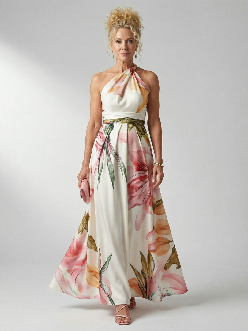 Isabelle | Light Floral Maxi Dress