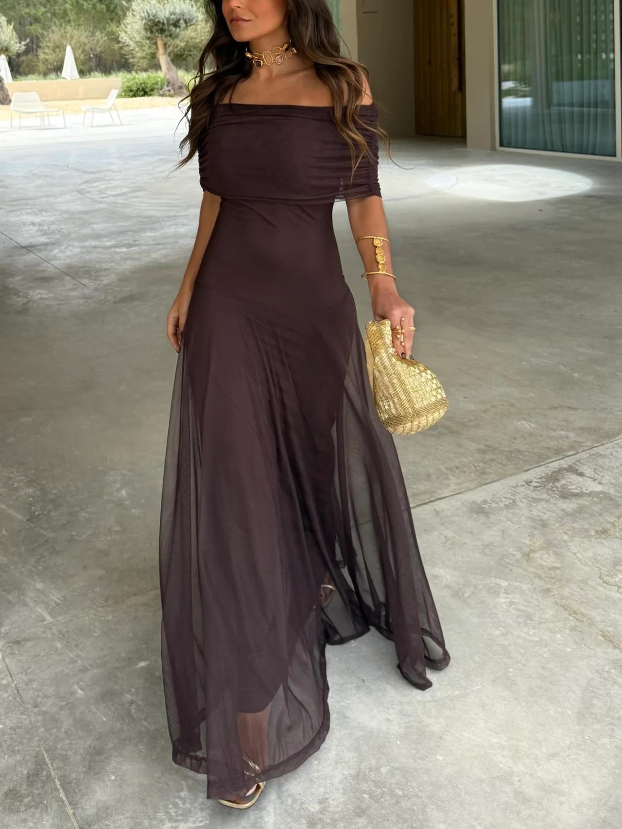 Lucienne | Delicate Mesh Silhouette Dress