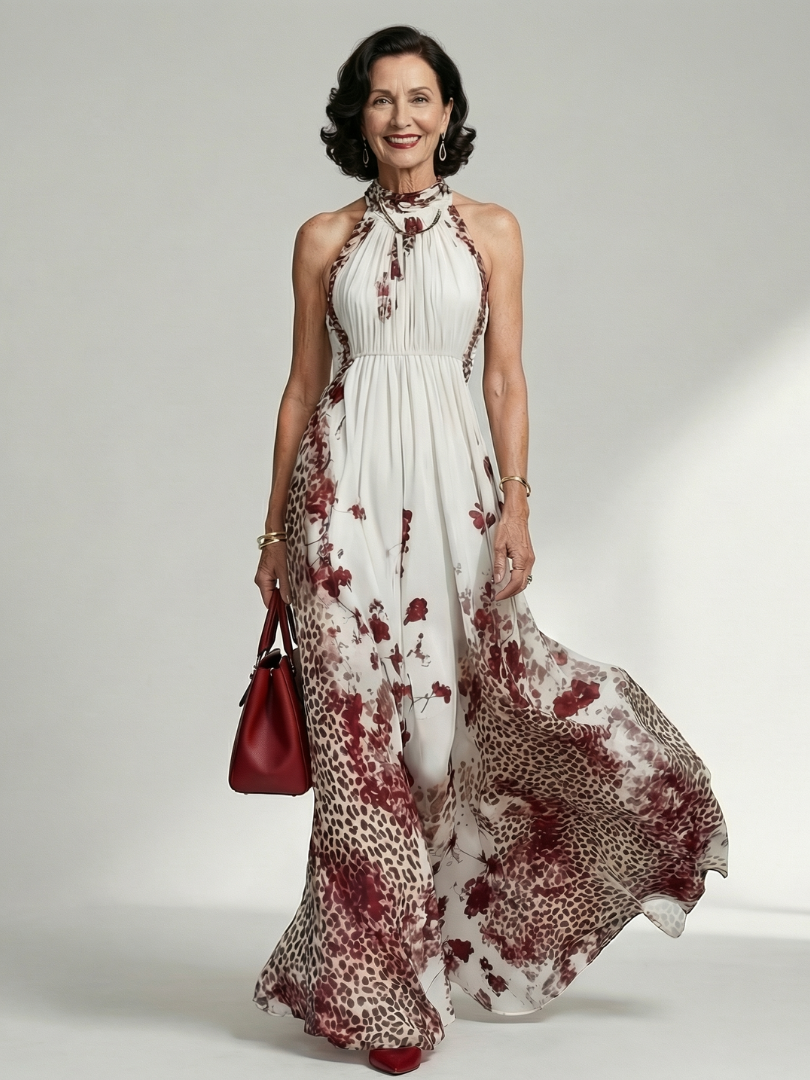 Théa | Pleated Floral Maxi Dress