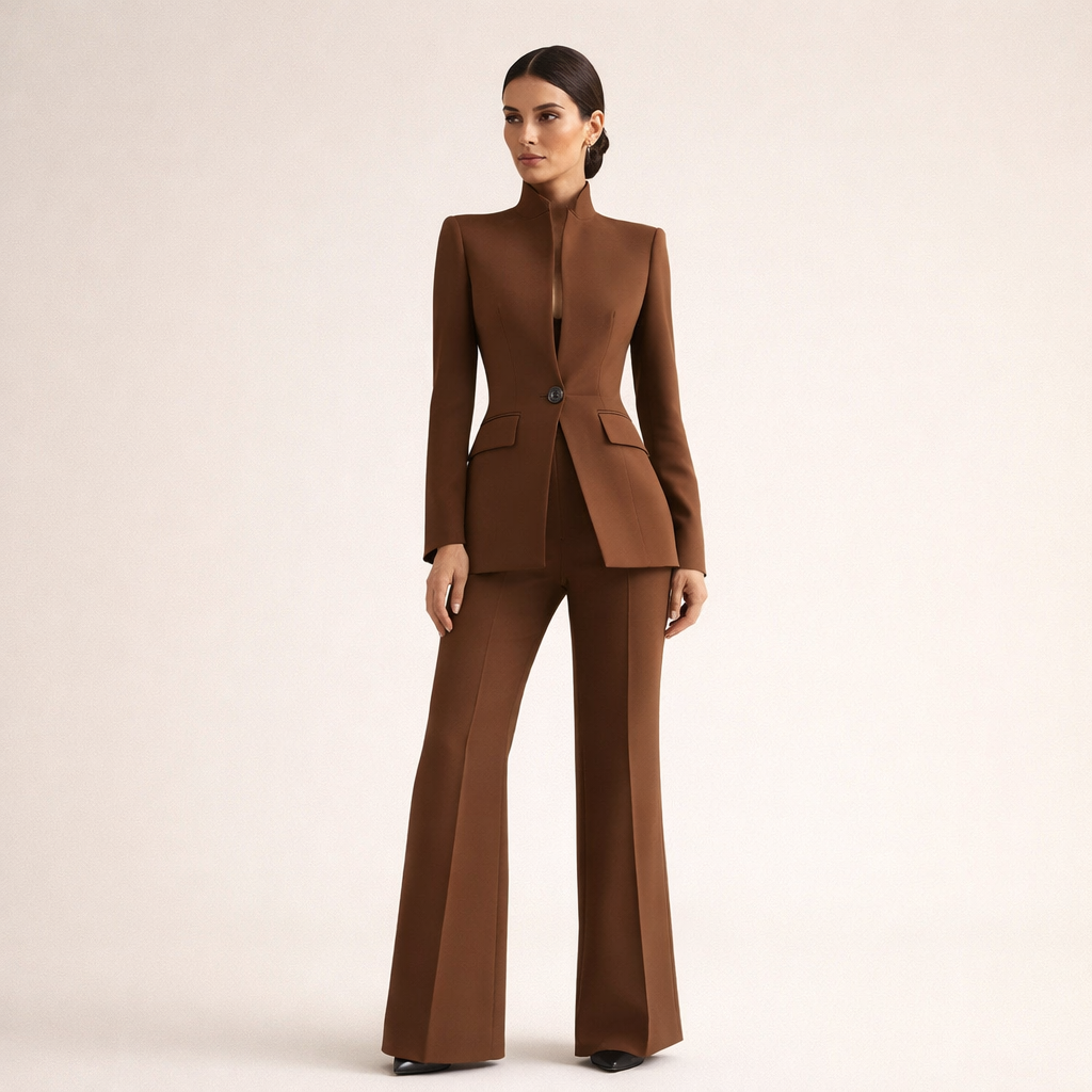 Thandi | Tailored Two-Piece Collarless Suit