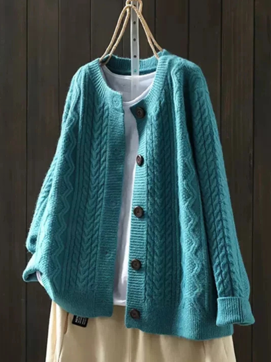Sofia | Classic Cable Knit Cardigan