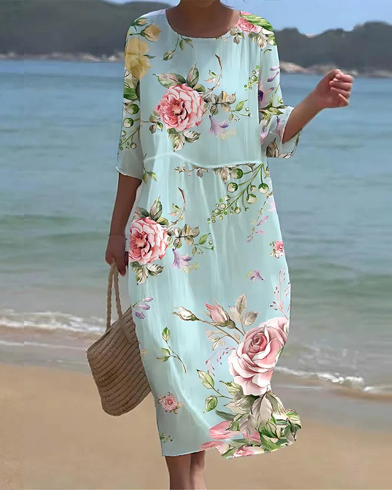 Pénélope | Elegant Floral Dress