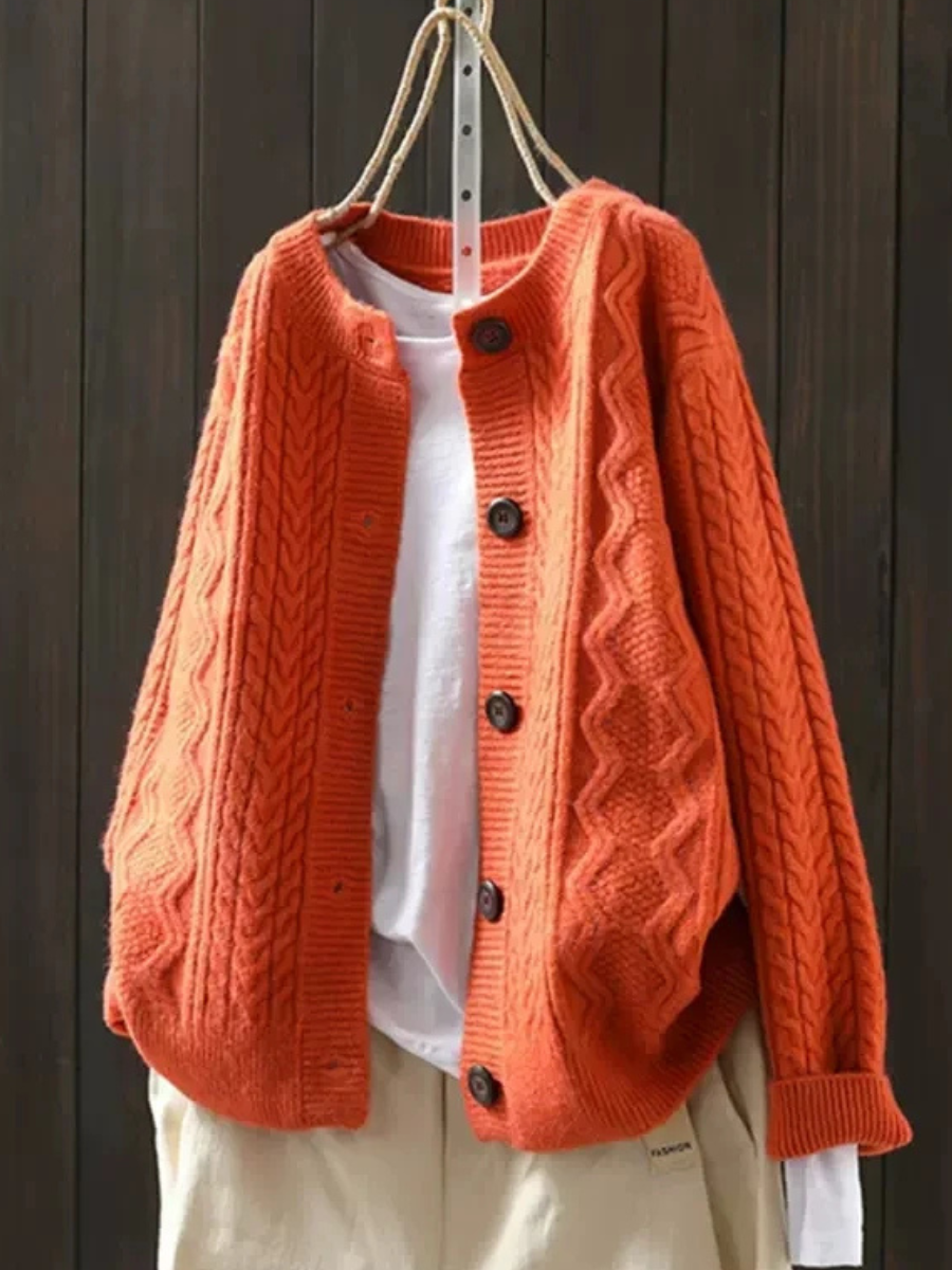 Sofia | Classic Cable Knit Cardigan
