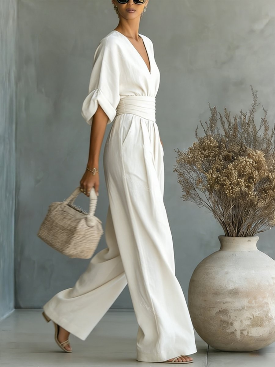 Nokwezisa | Essential V-Neck Jumpsuit