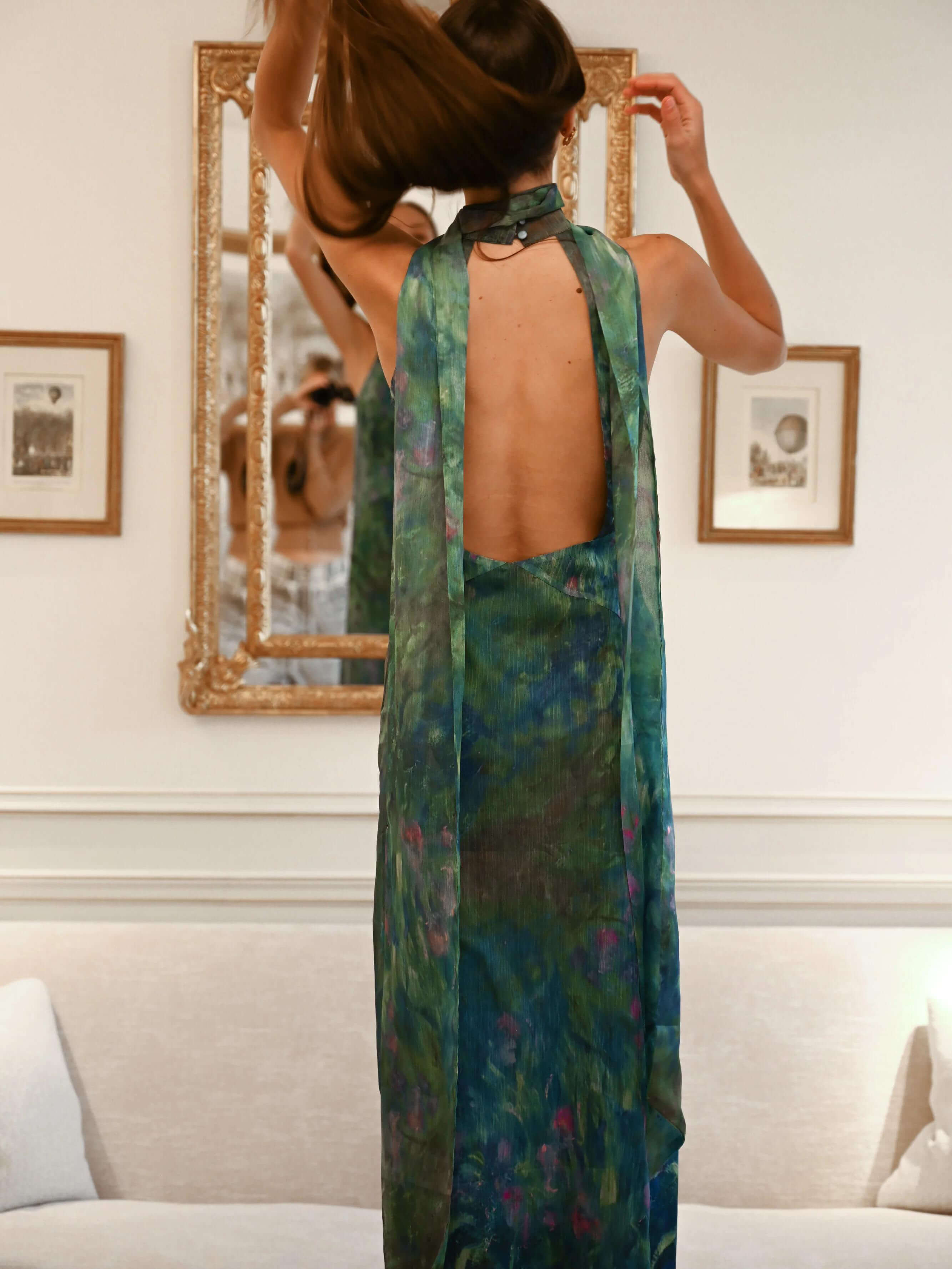 Noémie | Impressionist Print Maxi Dress