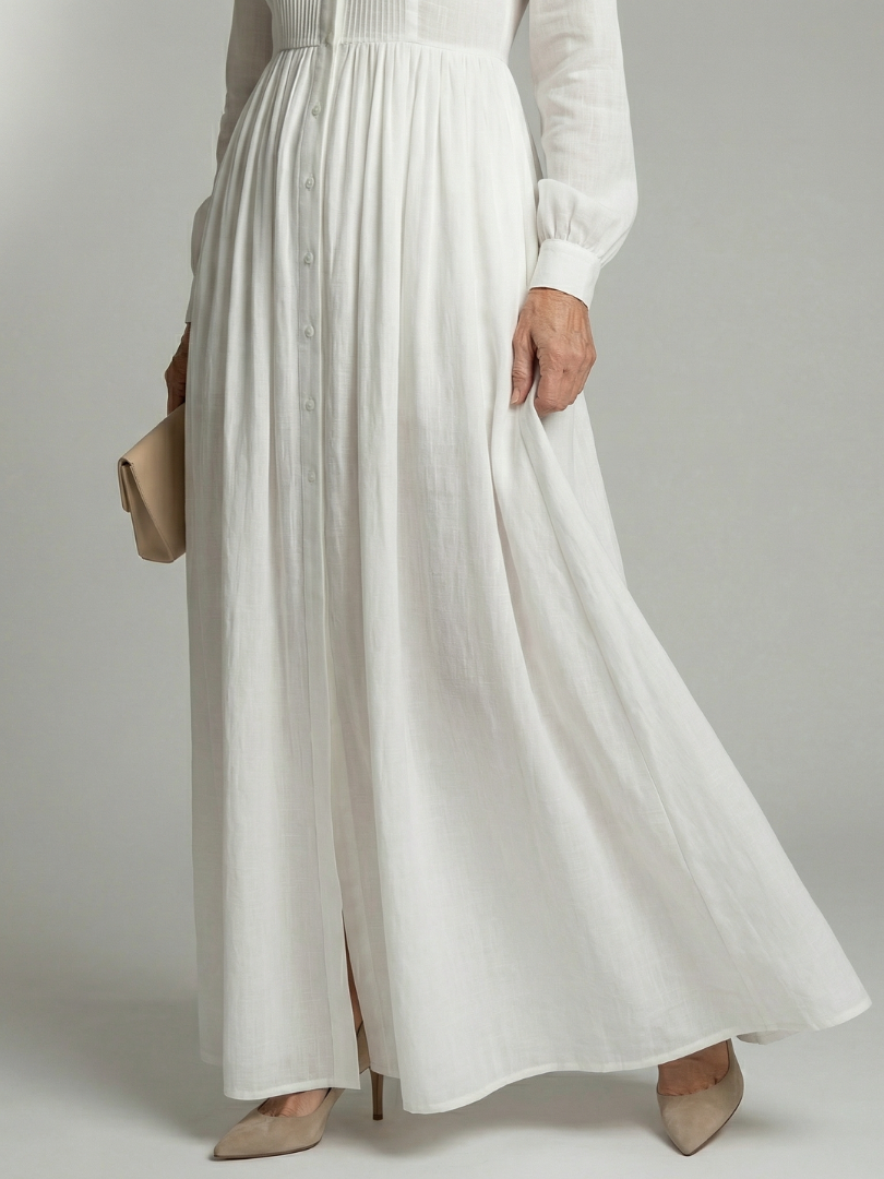 Anaïs | Long Sleeve Button Front Maxi