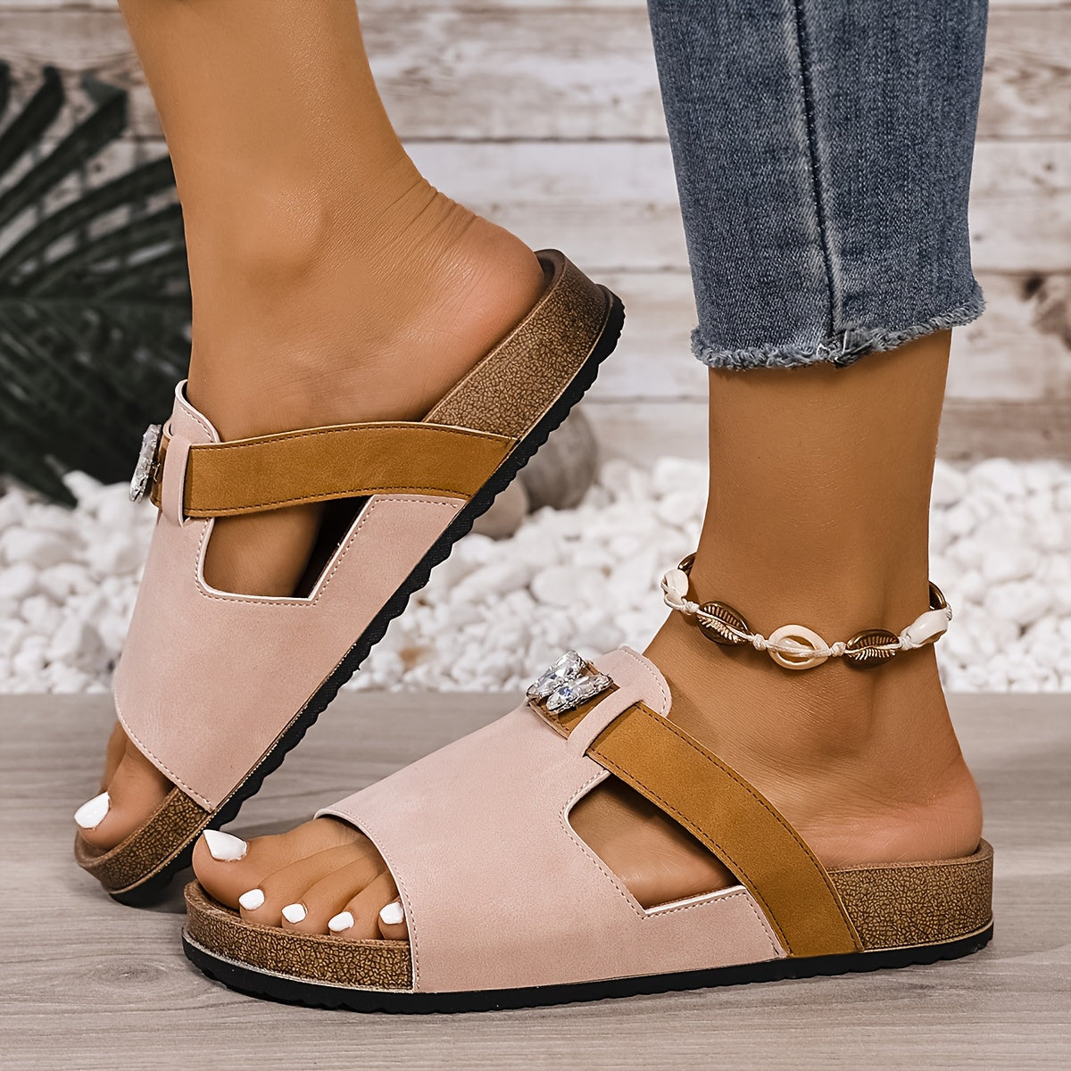 Sithembile | Cork Sole Slip-On Support Sandal