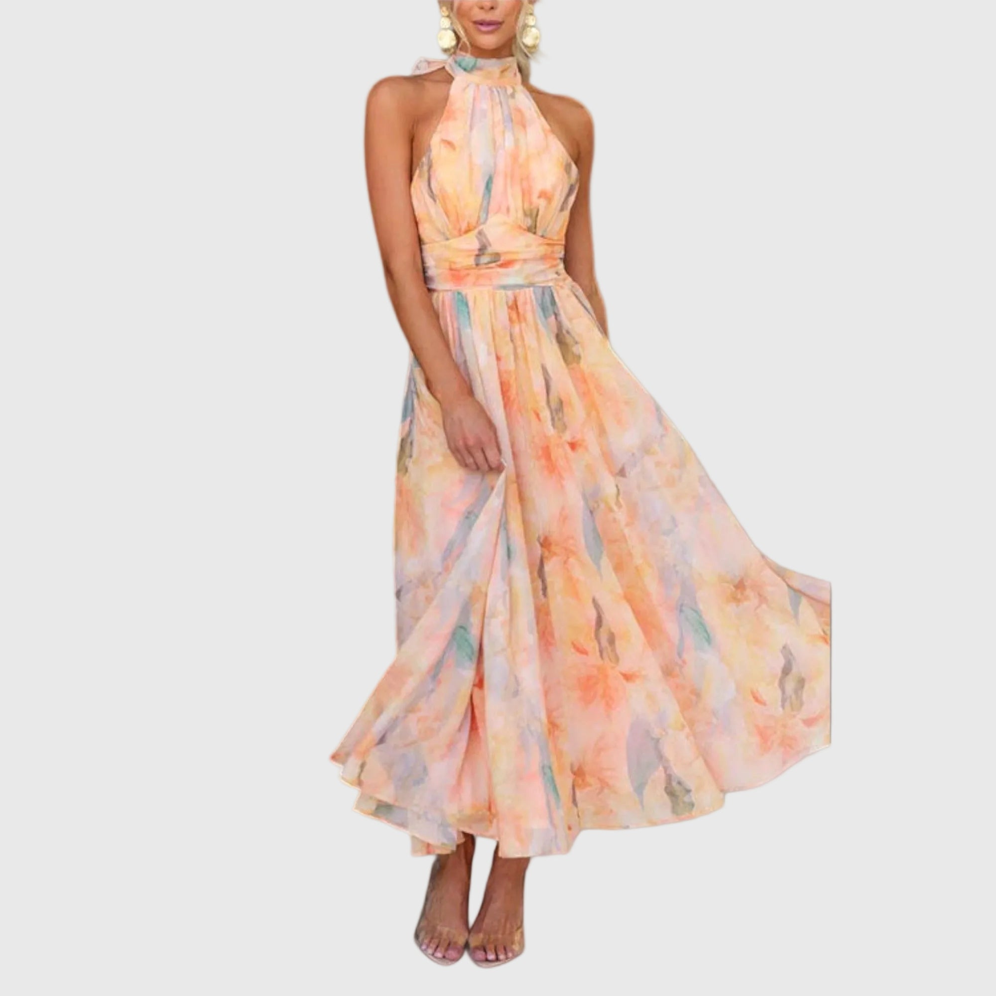 Sarina | Elegant Halter Maxi Dress