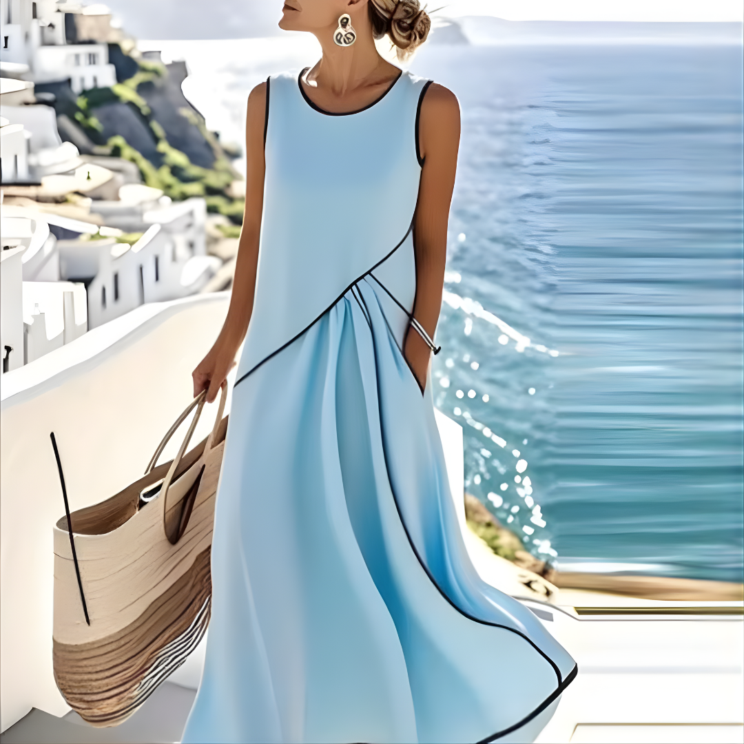 Soline | Striped Summer Midi Dress