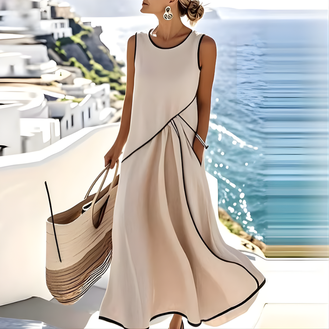 Soline | Striped Summer Midi Dress