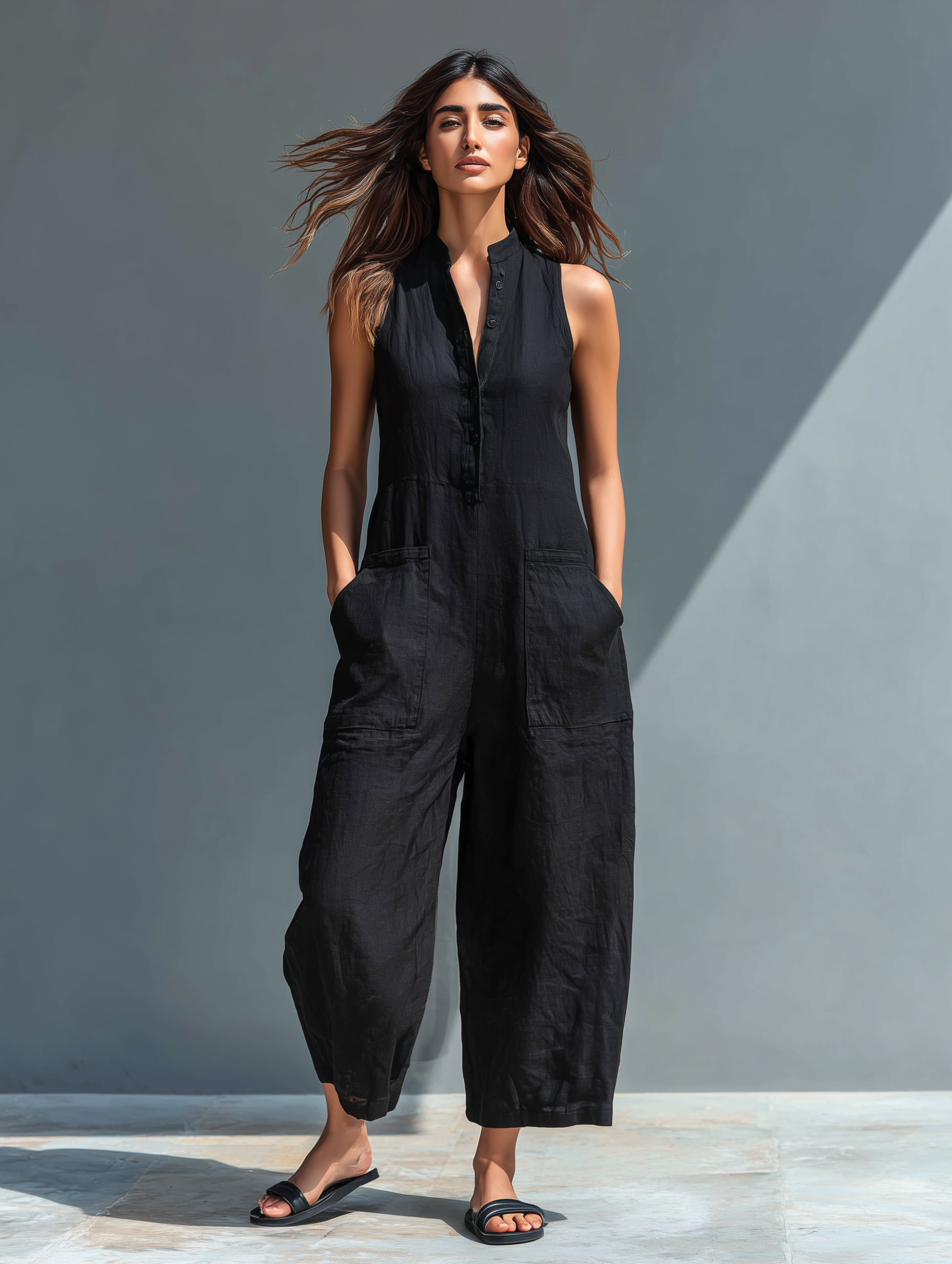 Malebogo | Sleeveless Linen Jumpsuit