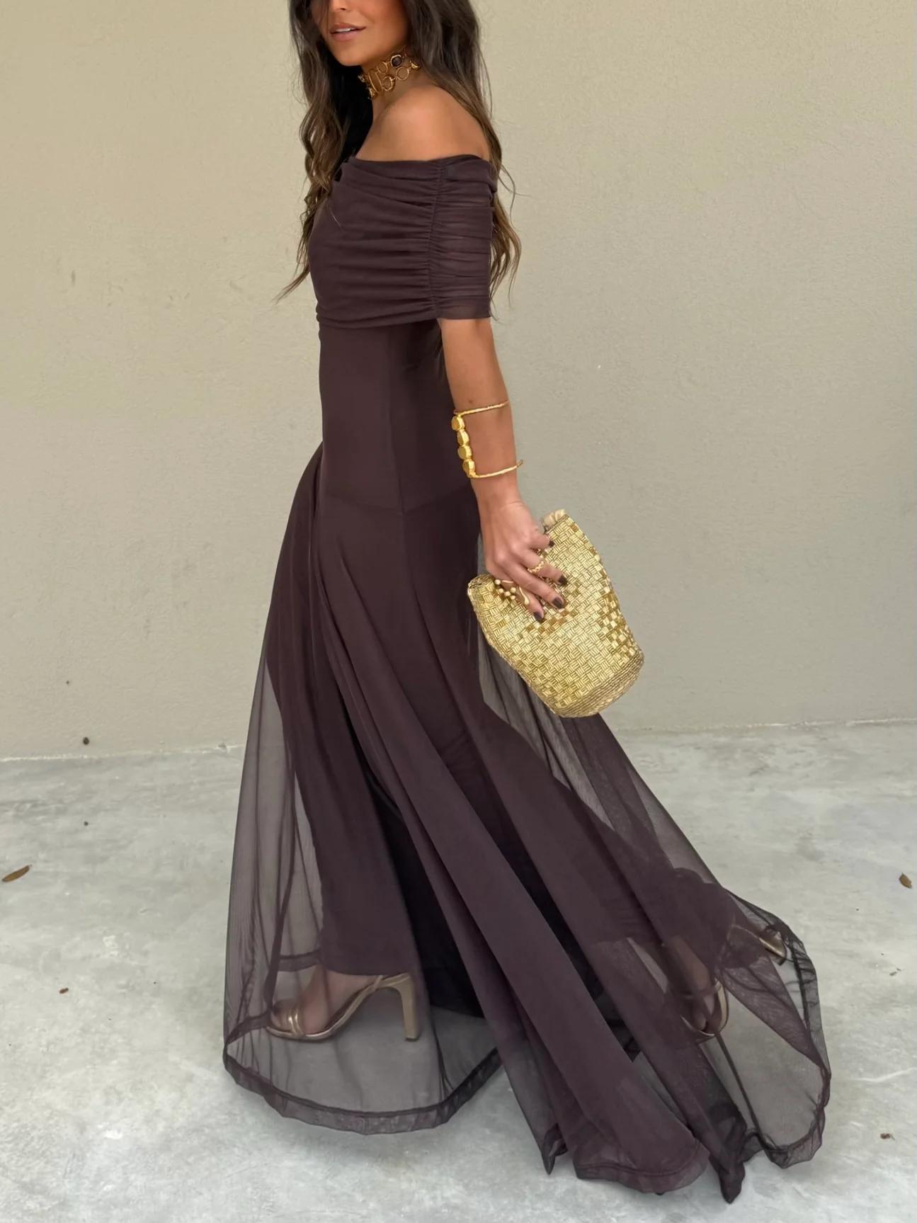 Lucienne | Delicate Mesh Silhouette Dress