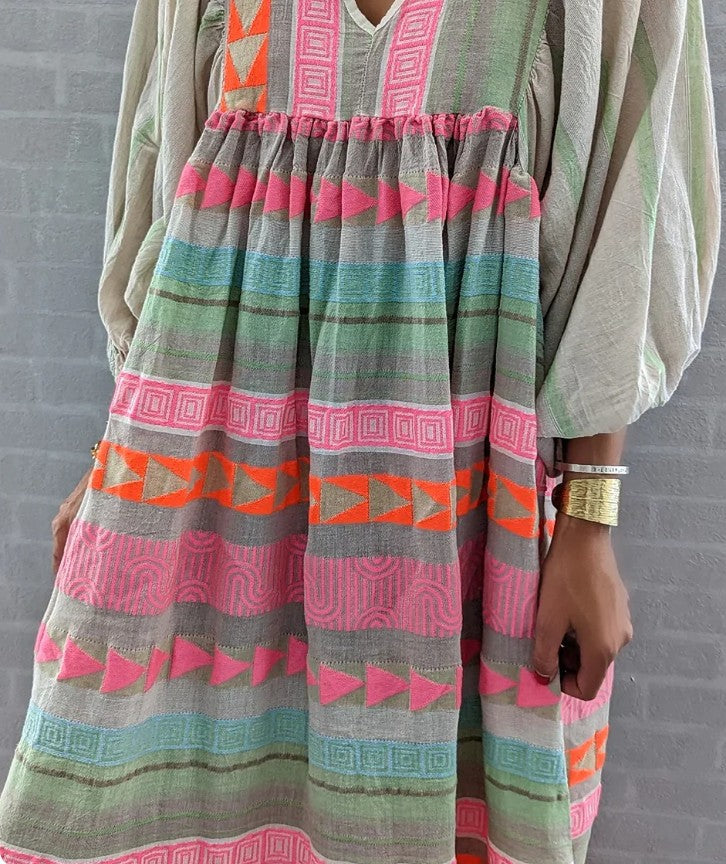 Margot | V-Neck Patterned Summer Dress