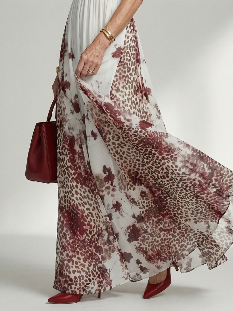 Théa | Pleated Floral Maxi Dress