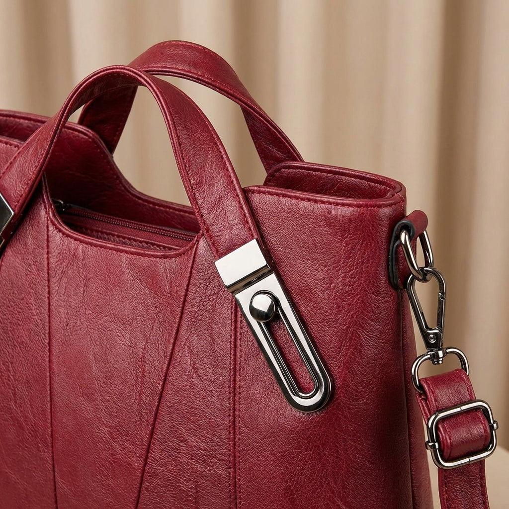 Nomcebo | Pebbled Leather Structured Tote