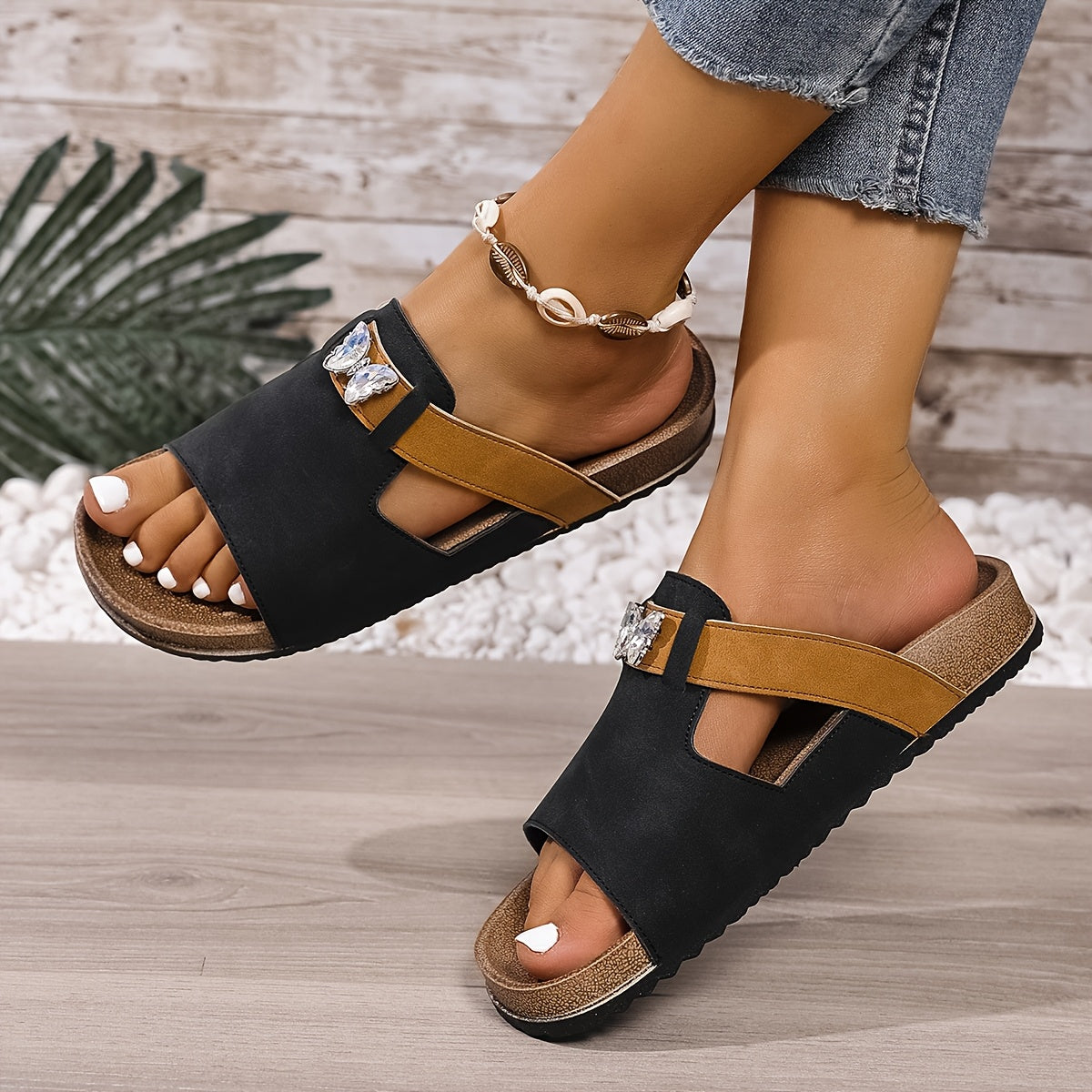 Sithembile | Cork Sole Slip-On Support Sandal