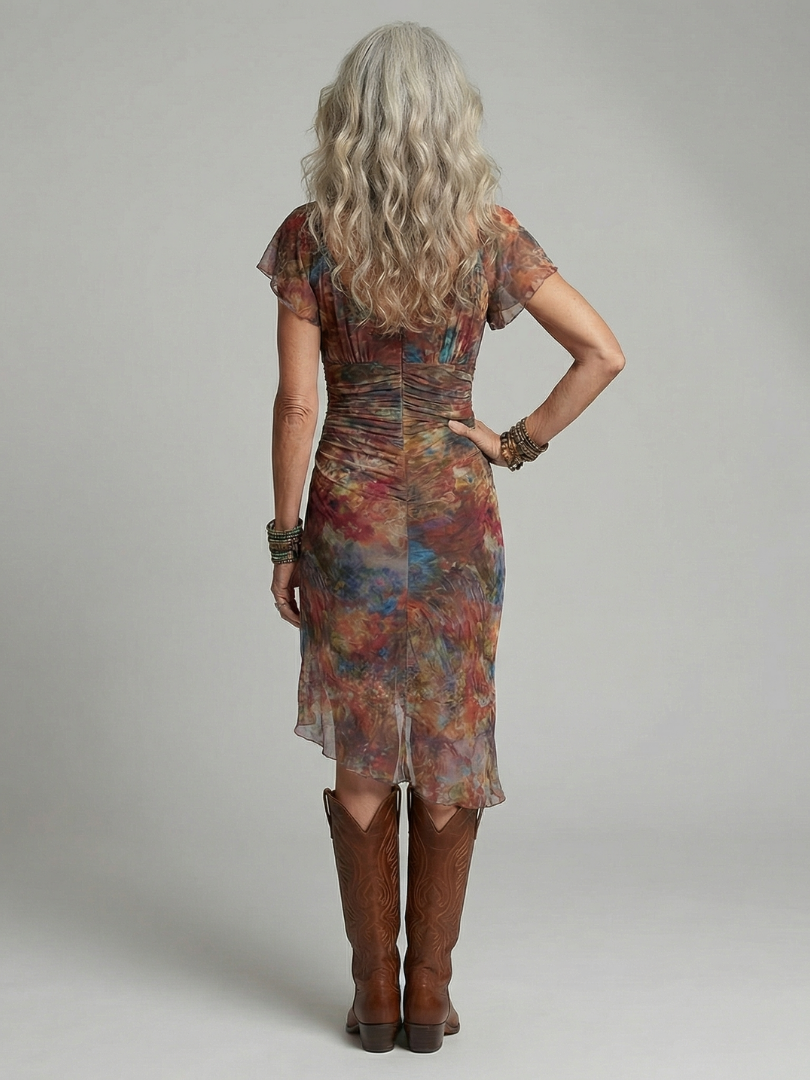 Noémie | Gathered Halter Midi Dress