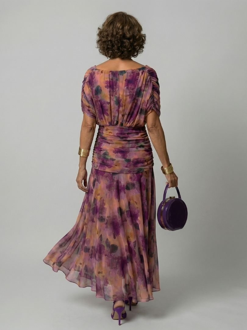 Aurelia | Off Shoulder Flow Midi Dress