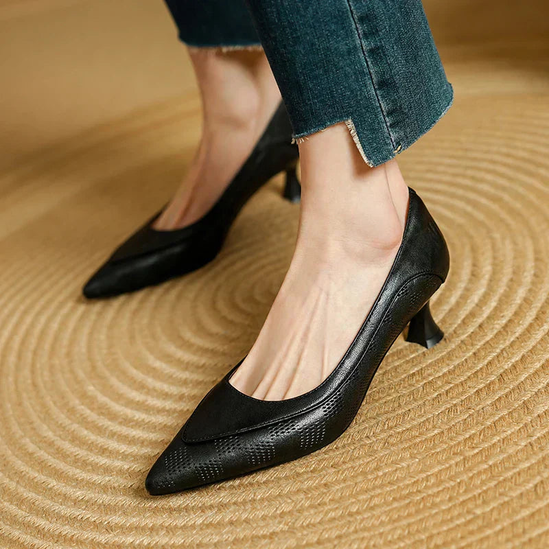 Vivienne | Sculpted Mid-Heel Pumps