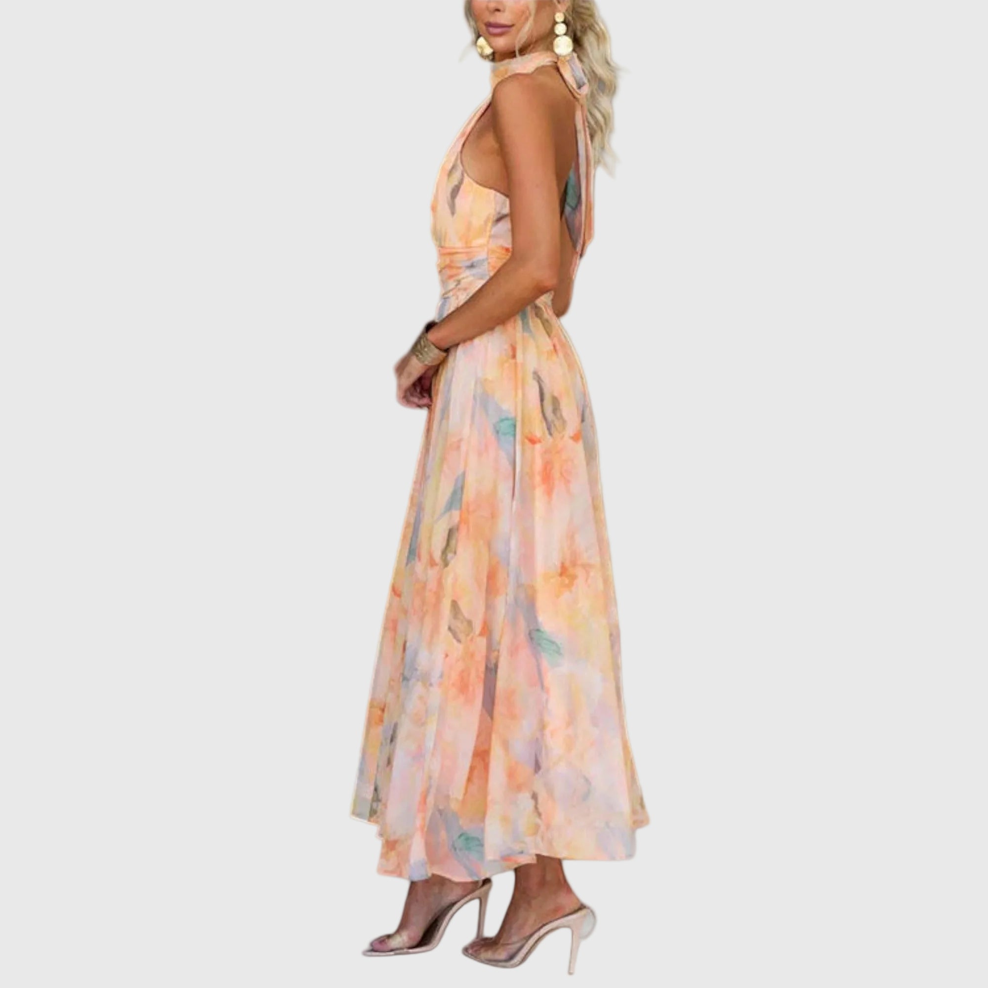 Sarina | Elegant Halter Maxi Dress