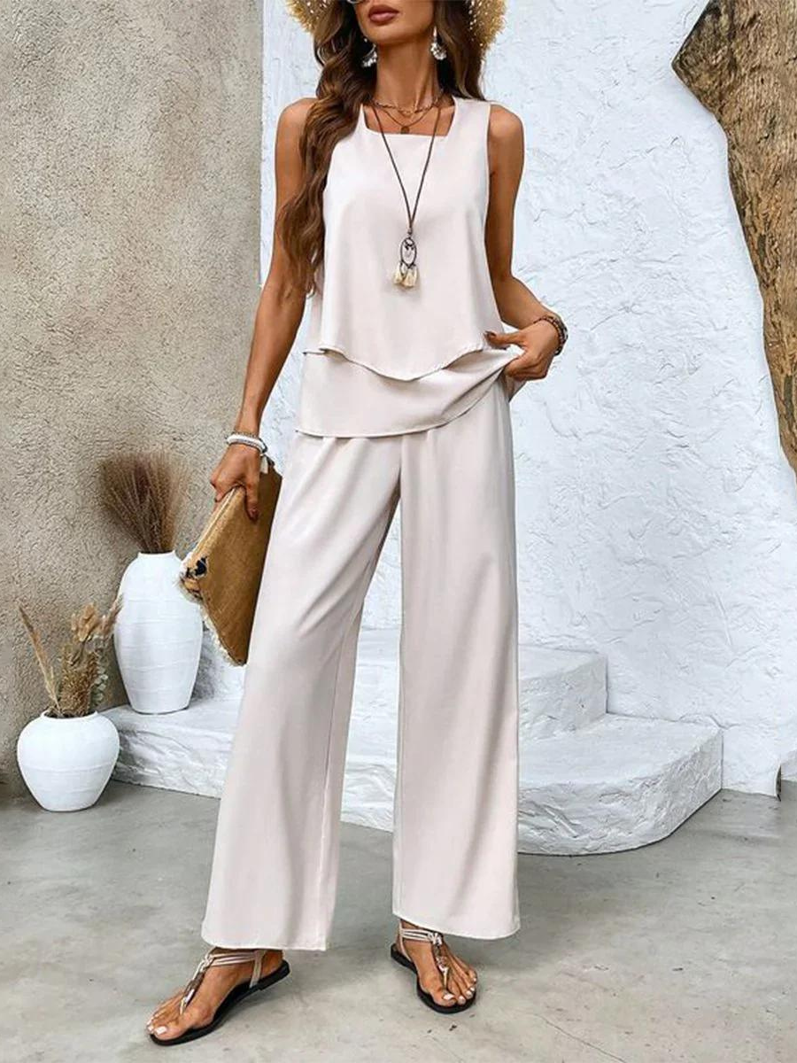 Élodie | Layered Top & Wide-Leg Set