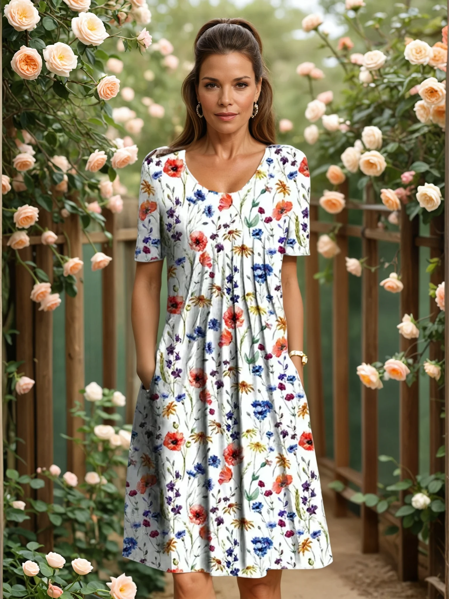 Ilse | Floral Flowy Dress with Pockets