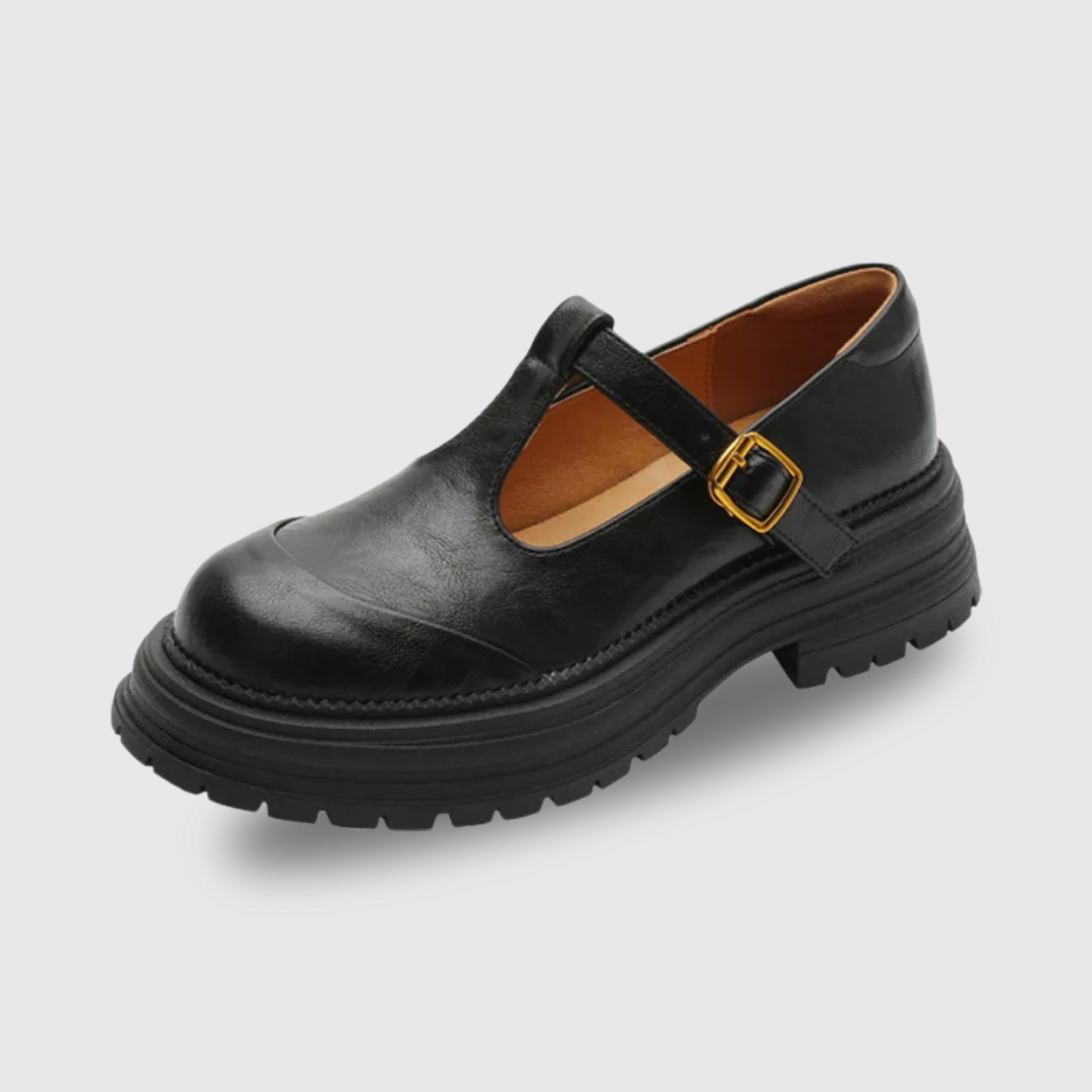 Léa | Handcrafted T-Bar Flats