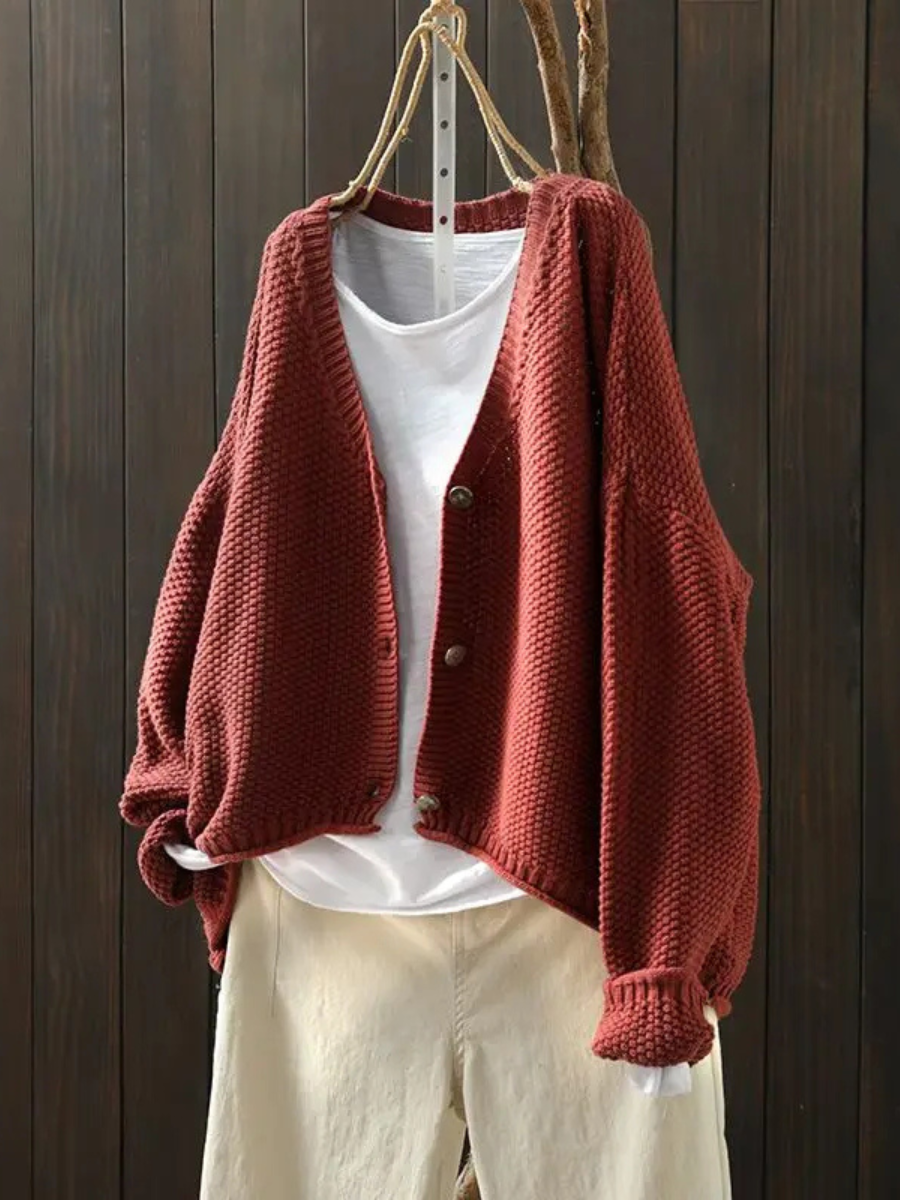 Émilie | Soft Knit V-Neck Cardigan