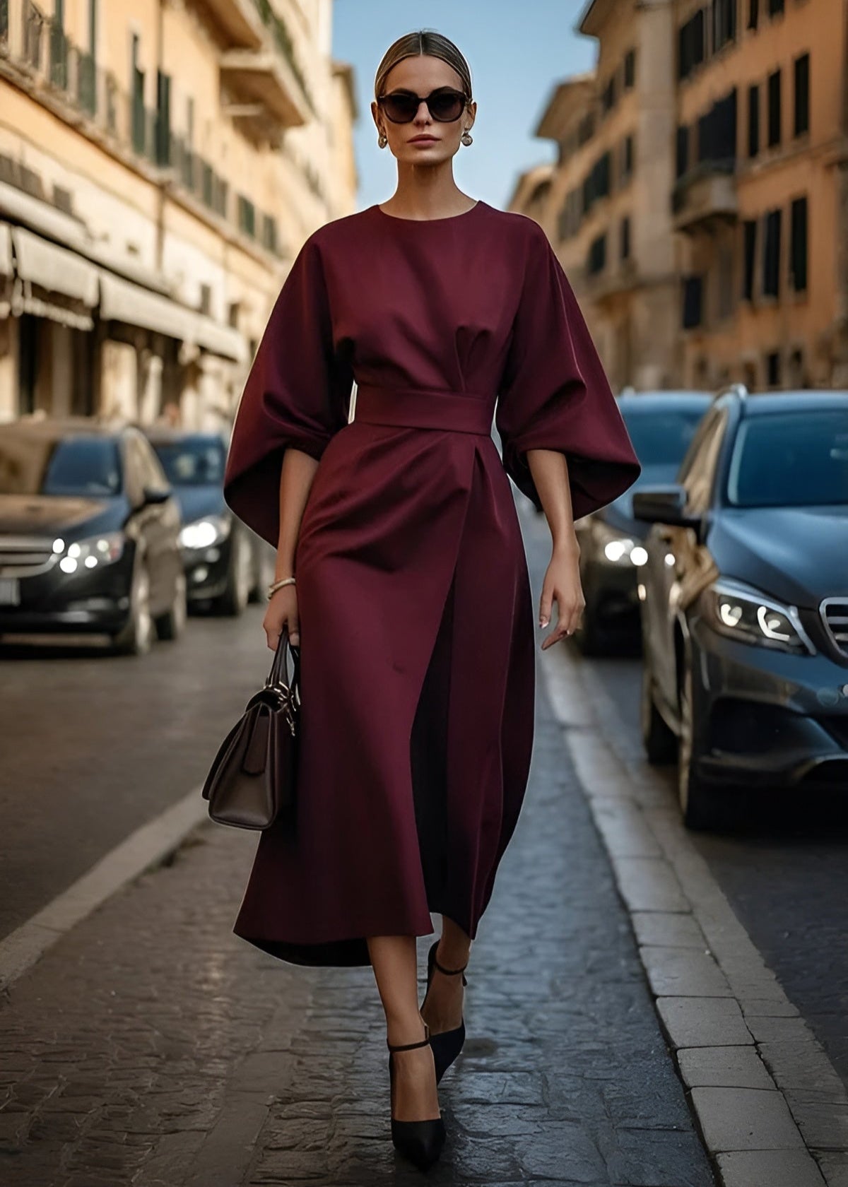 Valentina | Belted Maxi Dress