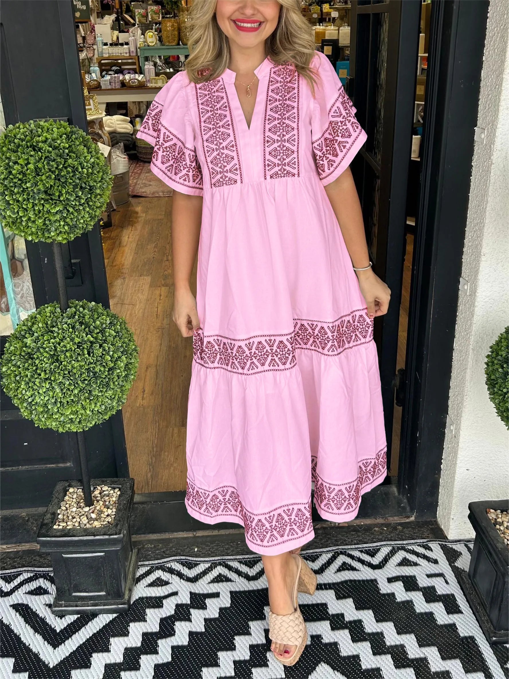 Fiona | Bohemian V-Neck Maxi Dress