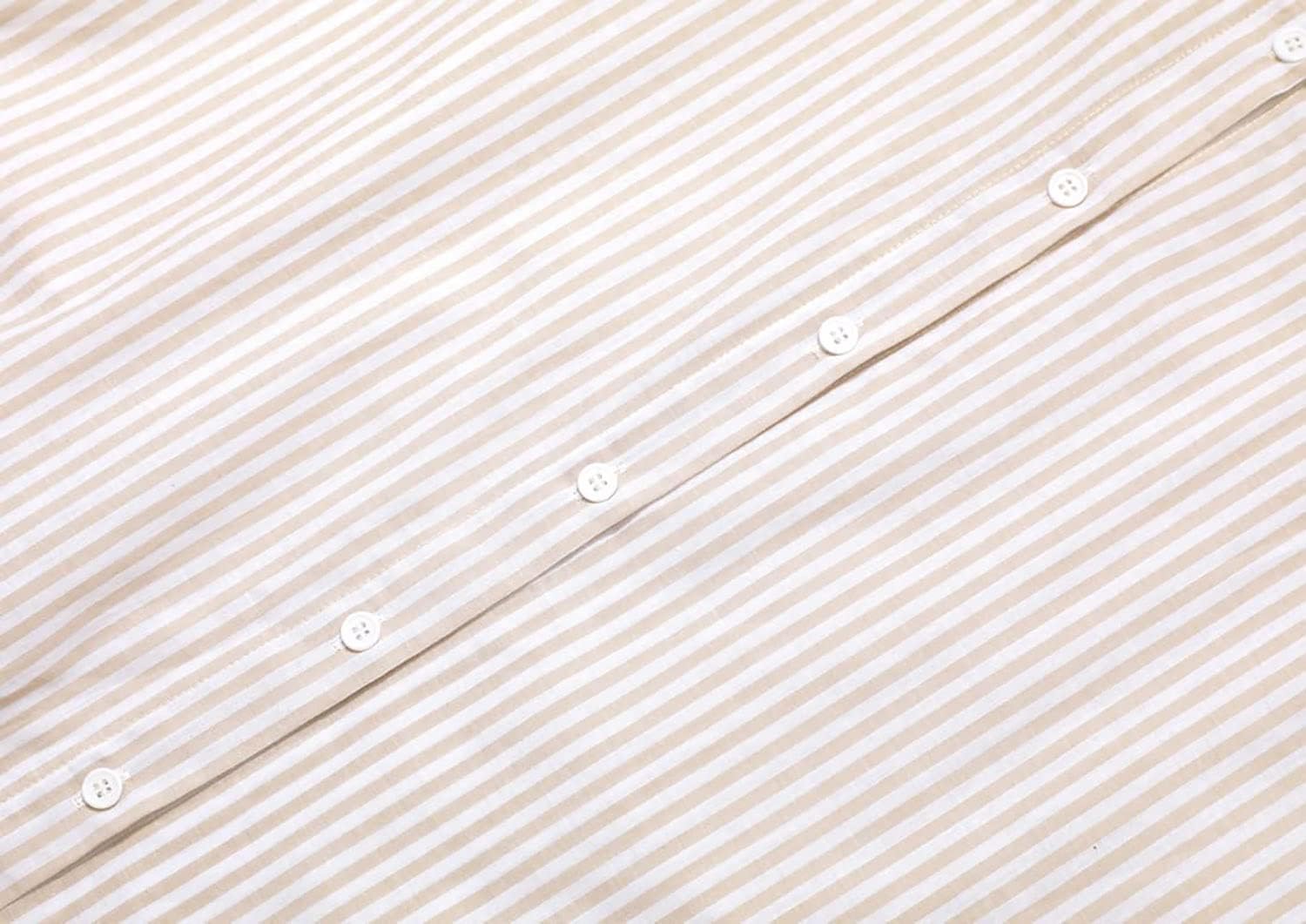 Isabelle | Striped Long Sleeve Shirt Dress