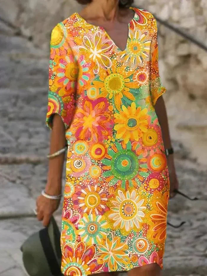 Chloé | Floral V-Neck Dress
